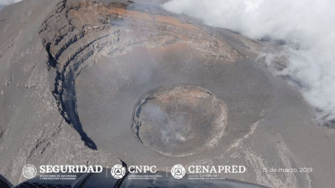 Confirman destrucción de domo 82 del Popocatépetl