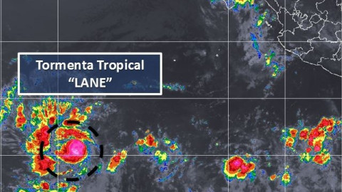 Tormenta tropical “Lane” se forma en el pacífico