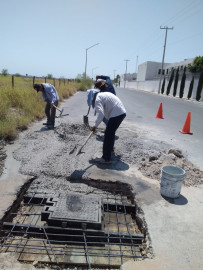 Construyó COMAPA caja de válvulas en Vista Hermosa