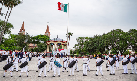Realiza Municipio de Matamoros a través de SECUDE ceremonia de honores a la Bandera