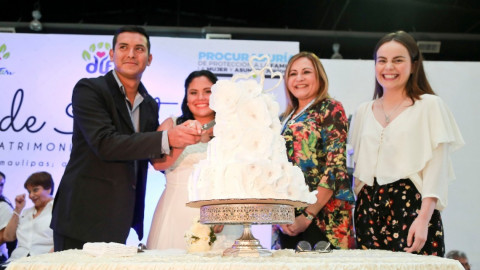 Se casan 200 parejas en Matrimonios Colectivos en Reynosa