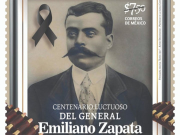 Así luce el timbre postal de Zapata