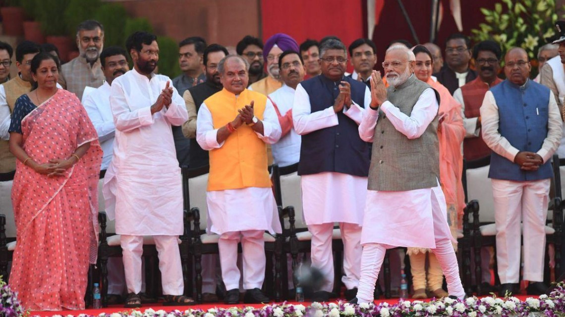 Narendra Modi jura como primer ministro para un segundo mandato en la India