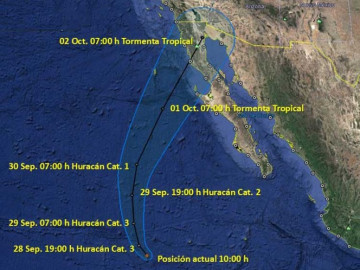 “Rosa” tocará tierra este lunes