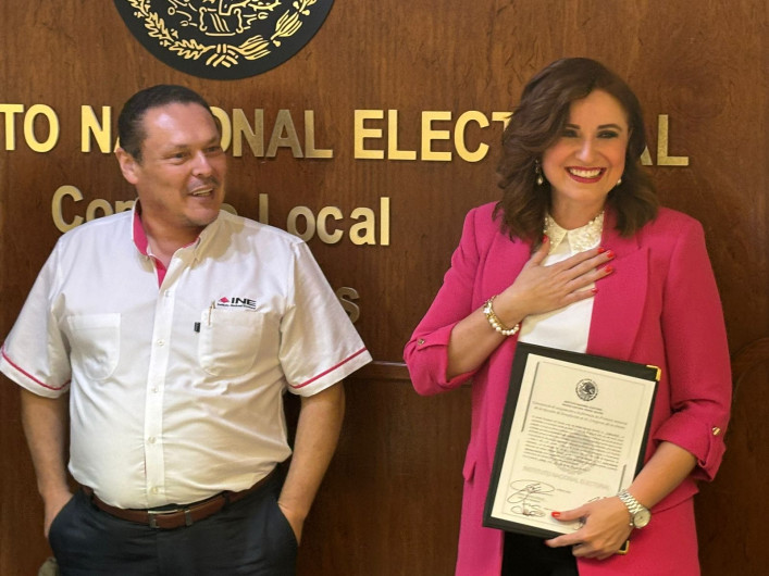 Imelda SanMiguel Sánchez recibe constancia como Senadora por Tamaulipas 