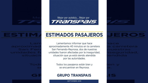 Tras enfrentamiento en la San Fernando - Reynosa no hay civiles heridos: Vocería 
