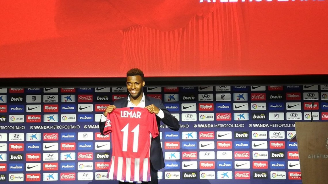 Atlético de Madrid apresenta oficialmente Thomas Lemar