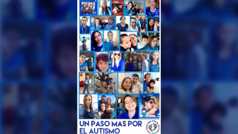 Concientizan sobre el autismo con adornos navideños azules