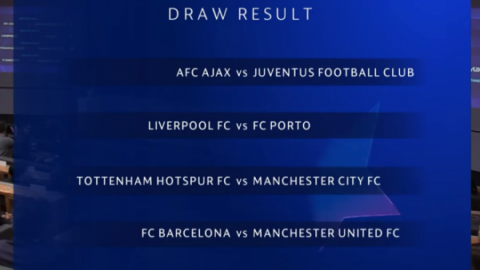 Así se jugarán los cuartos de final de la Liga de Campeones 