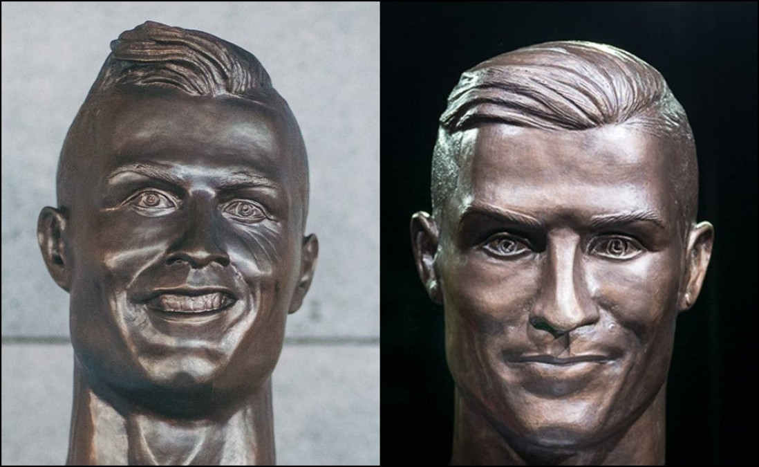 A un año, mejoran busto de Cristiano Ronaldo