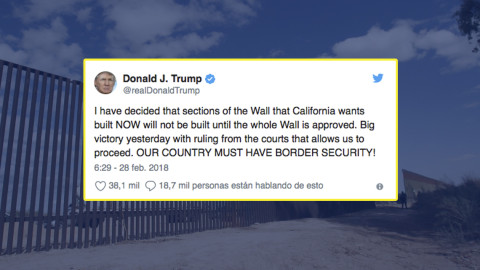 Muro no se levantará hasta aprobar construcción de toda la barrera: Trump