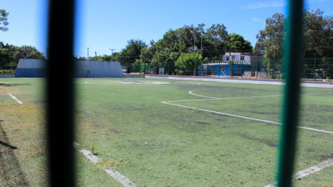 Realiza CSPP labores en el Parque Recreativo "Campo sintético"