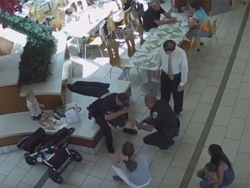 Policía salva a bebita de morir atragantada