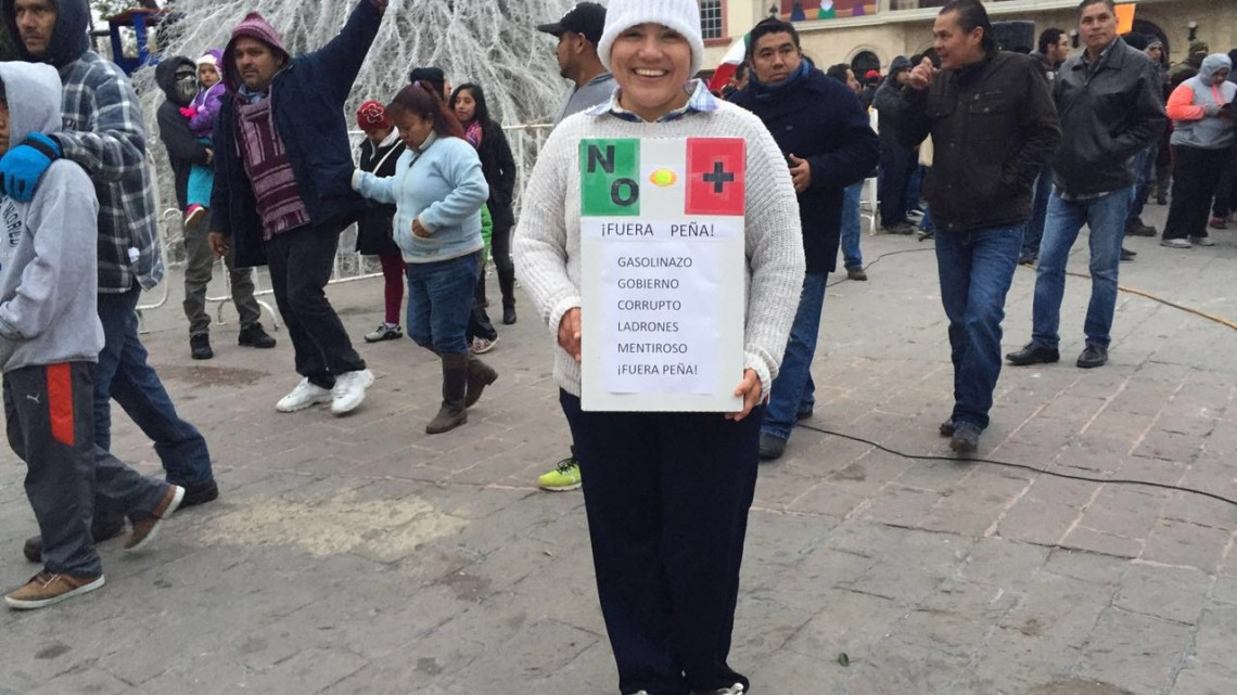 Más de 500 personas marchan contra el gasolinazo en Matamoros