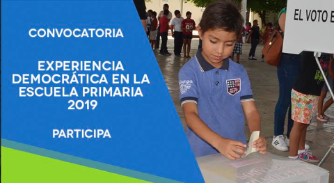 Alumnos de primarias participarán en Experiencia Democrática en la Escuela Primaria 2019