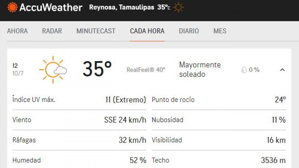 ¡Viernes caluroso! Temperaturas en Nuevo Laredo, Reynosa, Matamoros y Valle de Texas superan los 40 grados 