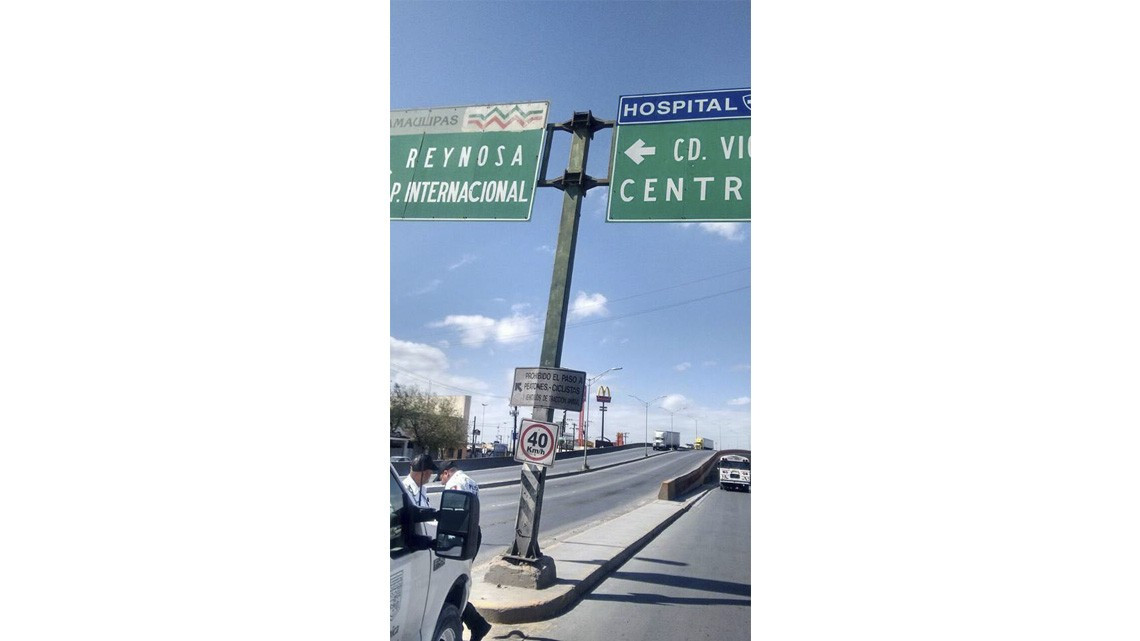 Ráfagas de viento dañan señalamientos en Matamoros