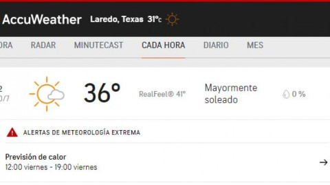 ¡Viernes caluroso! Temperaturas en Nuevo Laredo, Reynosa, Matamoros y Valle de Texas superan los 40 grados 