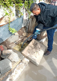 Llevó COMAPA acciones de mantenimiento en la colonia Las Delicias