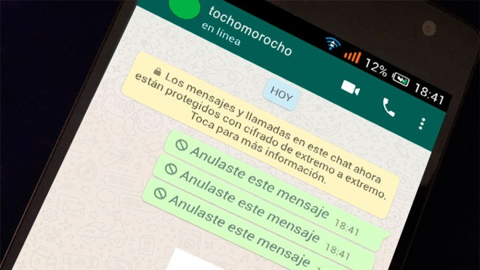 Whatsapp da mas tiempo para eliminar mensajes 
