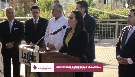 Destaca Carmen Lilia Canturosas colaboración entre las dos Laredos para reapertura de fronteras