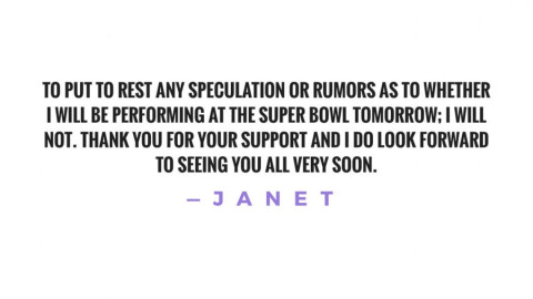 Janet Jackson acaba con rumores de participación en el Super Bowl