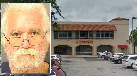 Hombre de la tercera edad asalta banco en Florida