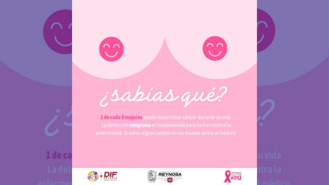 Reynosa se Pinta Rosa: Fomenta DIF Reynosa la prevención del cáncer de mama