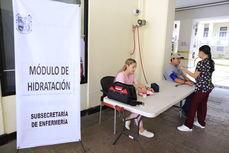 Activan en Tamaulipas módulos de hidratación y chequeo para enfrentar altas temperaturas