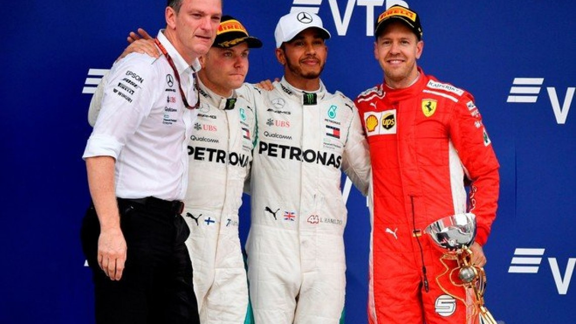 Lewis Hamilton se lleva el GP de Rusia, Checo Pérez termina en décima posición