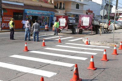 Continúan acciones de vialidad y mejoramiento urbano en ciudad Madero