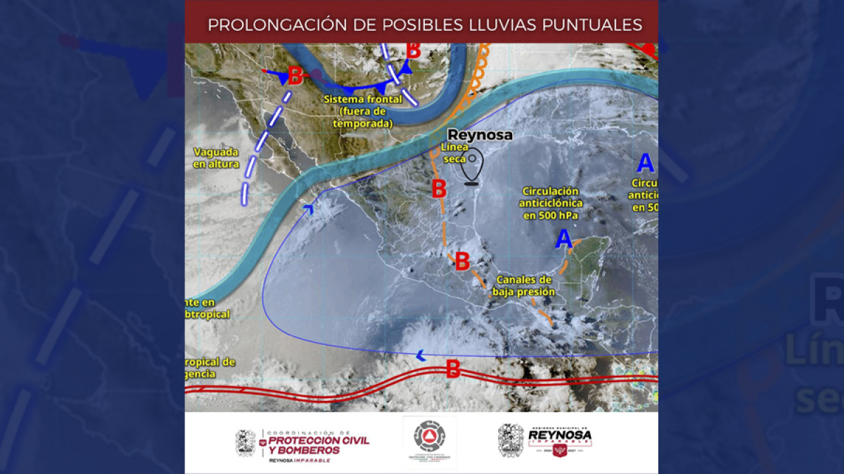 Esperan condiciones de tormenta en Reynosa este miércoles; PCyB pide mantenerse atentos
