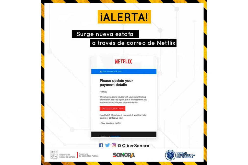 Alertan estafa cibernética utilizando nombre de NetflixLAT