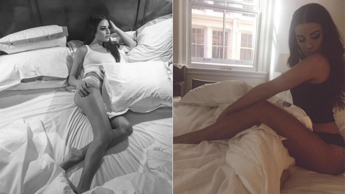 Lea Michelle y sus fotografías en la cama