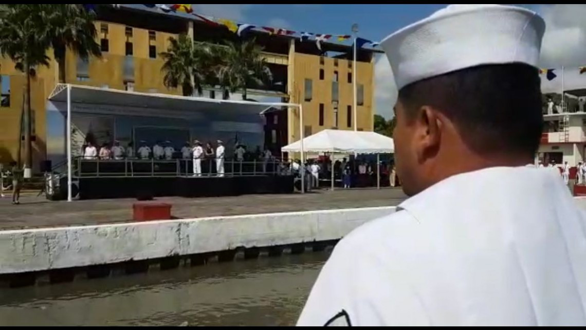 Armada realiza botadura de buque patrulla en Tampico