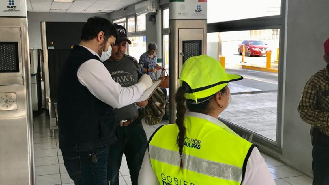 Instala Gobierno de Tamaulipas filtros en cruces internacionales