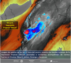 Willa se degrada a tormenta tropical 