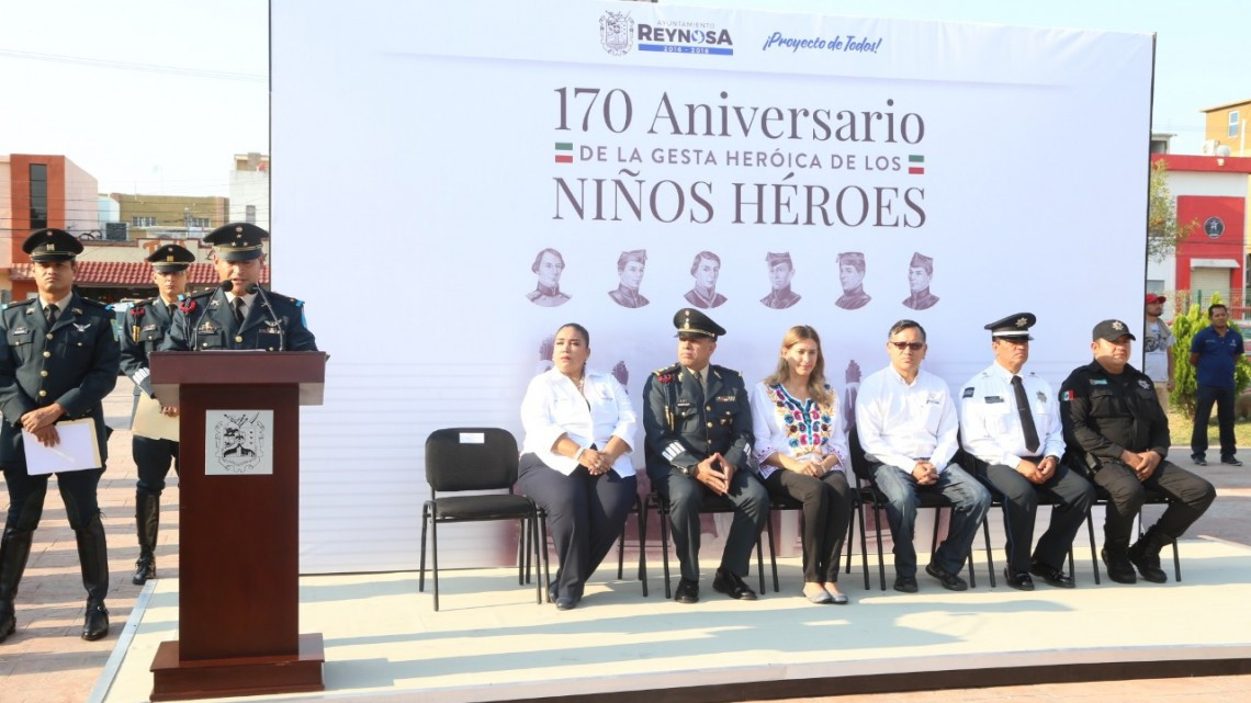 Ayuntamiento celebra 170 Aniversario de los Niños Héroes