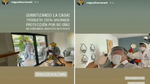 Se burlan del 'Piojo' Herrera por usar un cubrebocas al revés