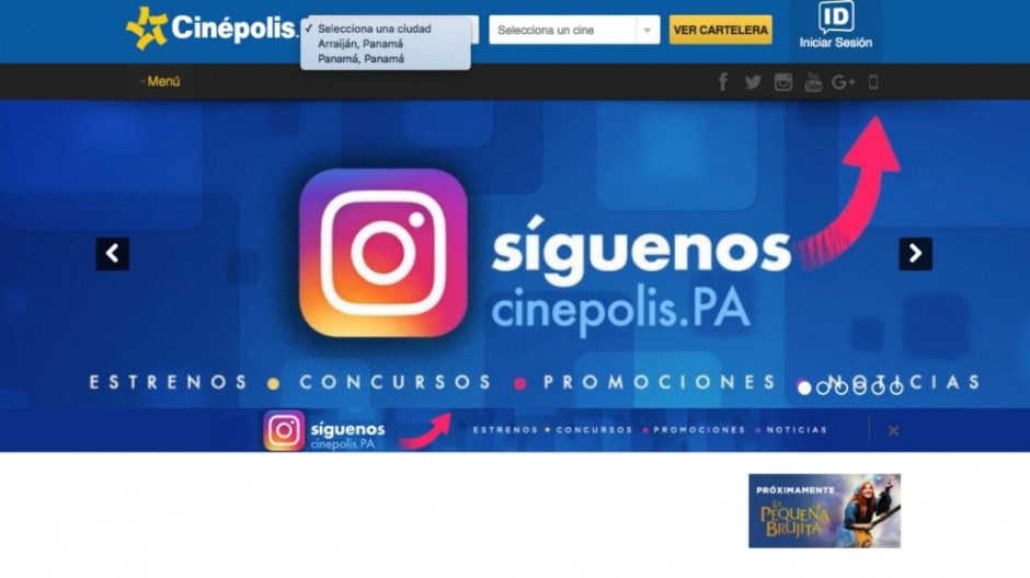 Cae página oficial de Cinépolis 