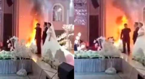 Incendio se desata en plena boda