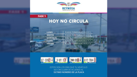 Lunes no Circulan autos con placas terminales en 0 y 1