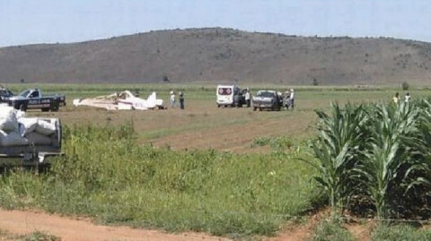 Dos heridos tras desplome de aeronave en Chihuahua