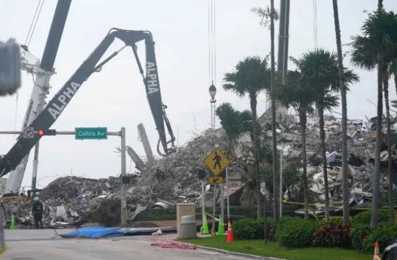Complica tormenta “Elsa” búsqueda de víctimas del derrumbe en Miami