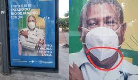 ¡Con cubrebocas al revés! Río de Janeiro lanza campaña contra Covid-19