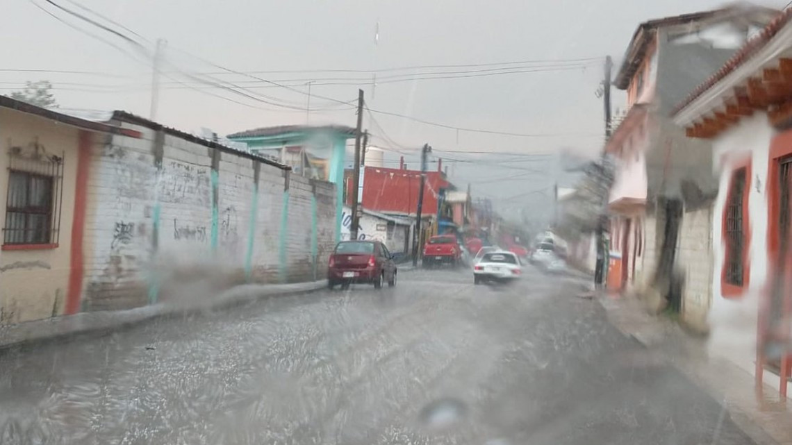 Sorprende granizada a San Cristóbal de las Casas