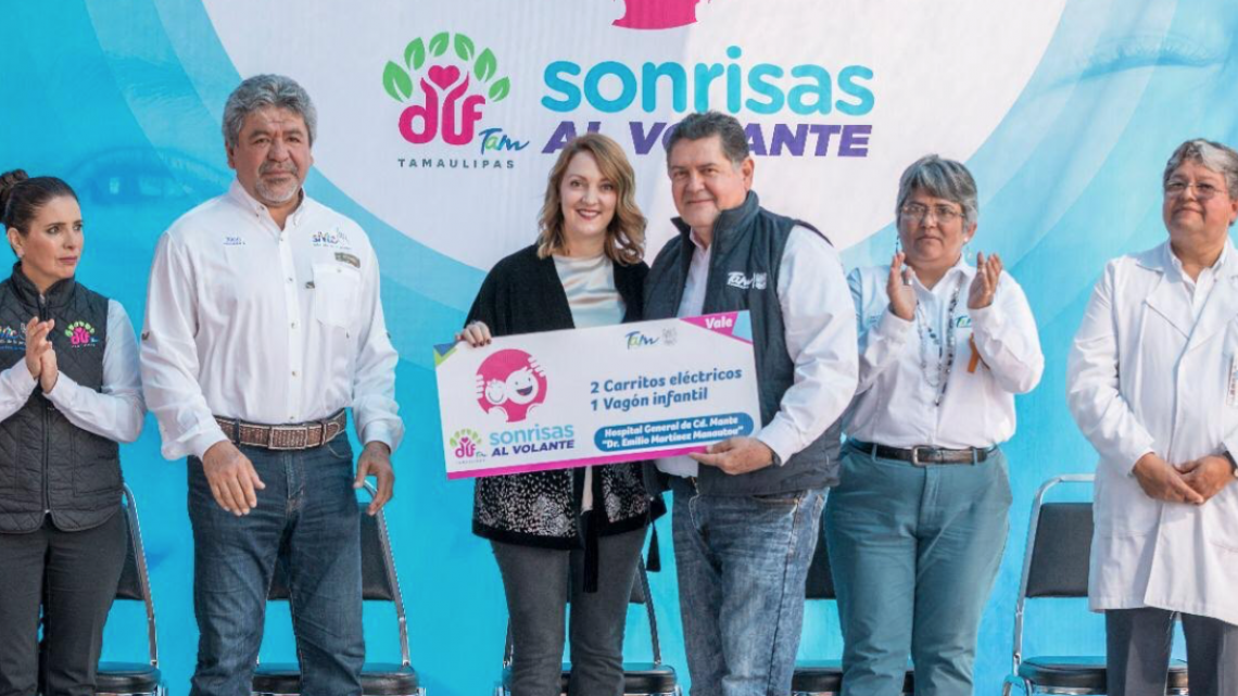 Mariana Gómez da inicio al programa sonrisas al volante en hospitales de Tamaulipas