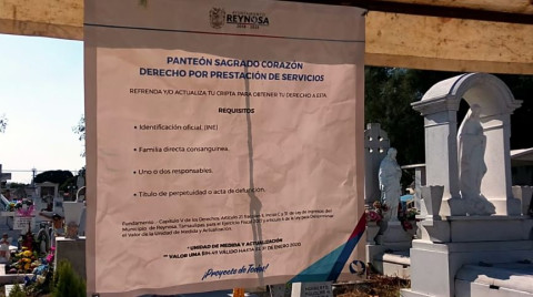 Seguirán cerrados panteones por contingencia sanitaria 