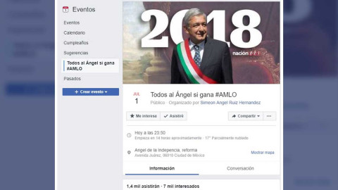 Todos al Ángel si gana AMLO: crean evento