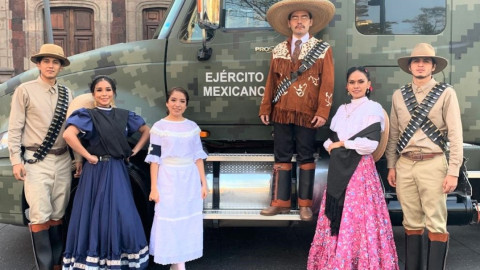 Participa Tamaulipas en desfile conmemorativo revolucionario en Cdmx